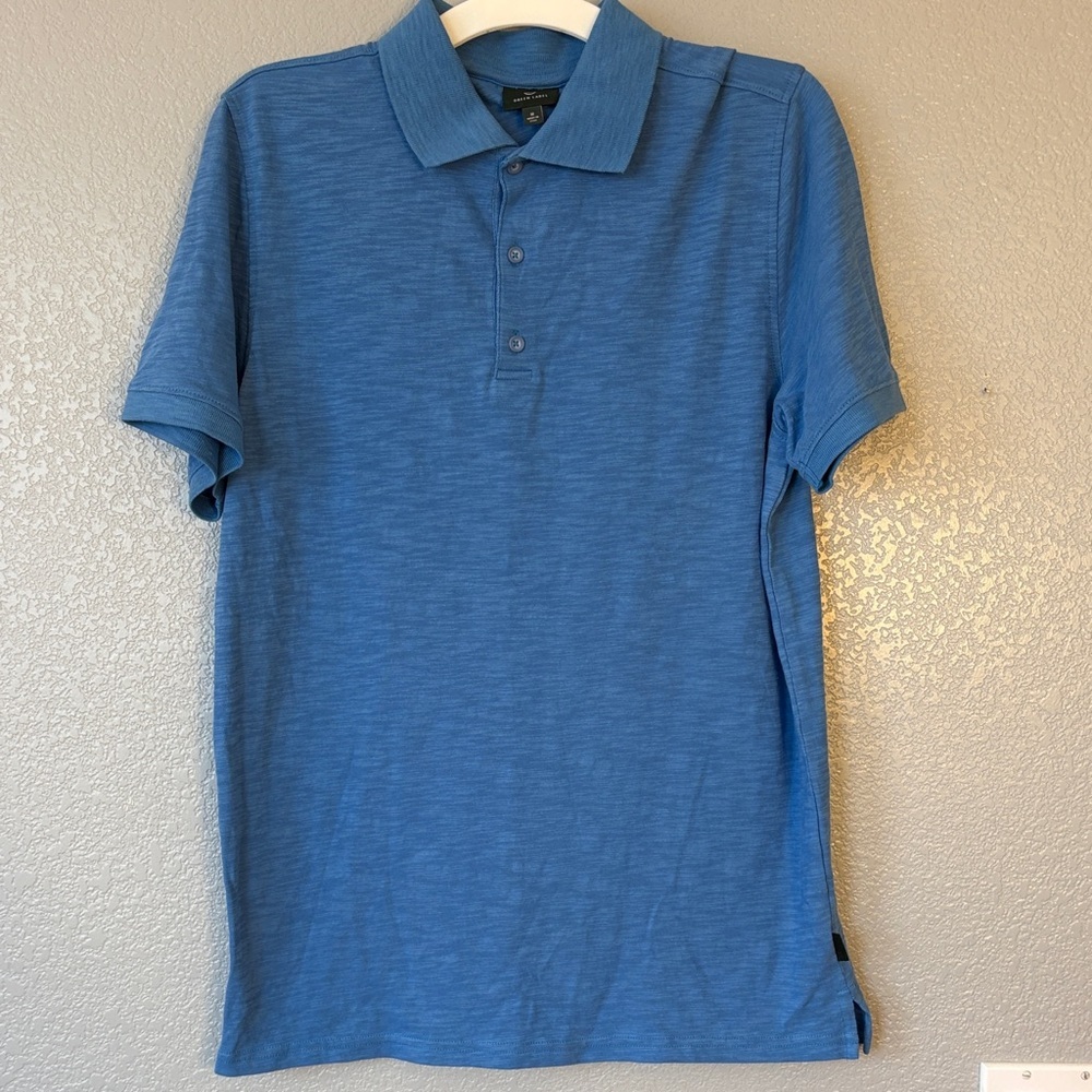 Ag Adriano Goldschmied Slate Blue Polo Shirt BNWOT
